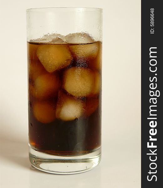 A close up view of a cold softdrink