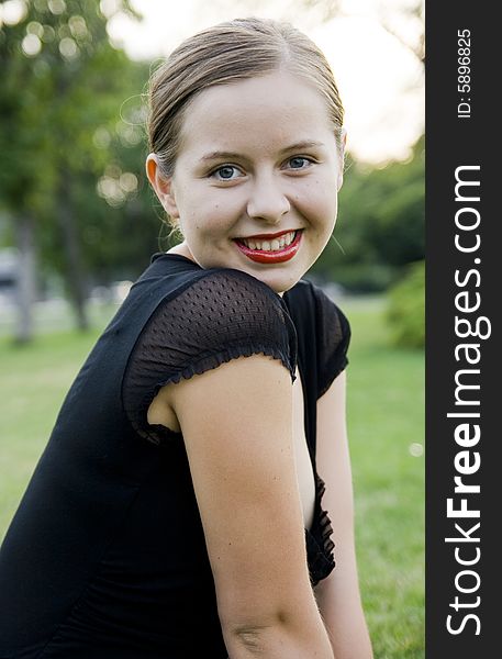 Portrait of beautiful smiling girl