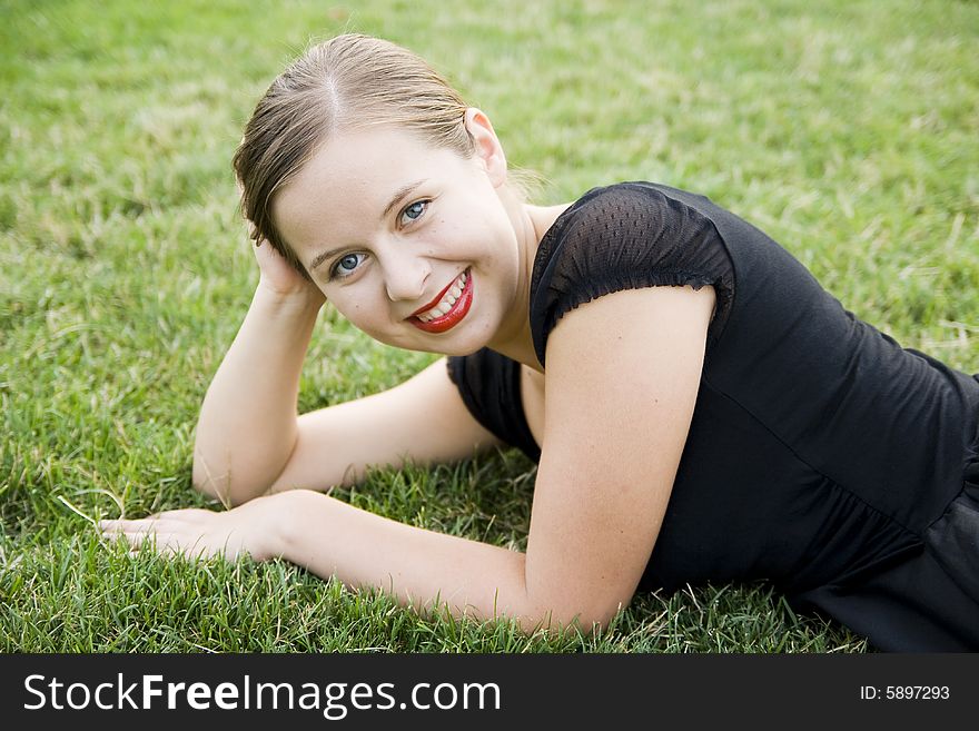 Portrait of laughing young girl