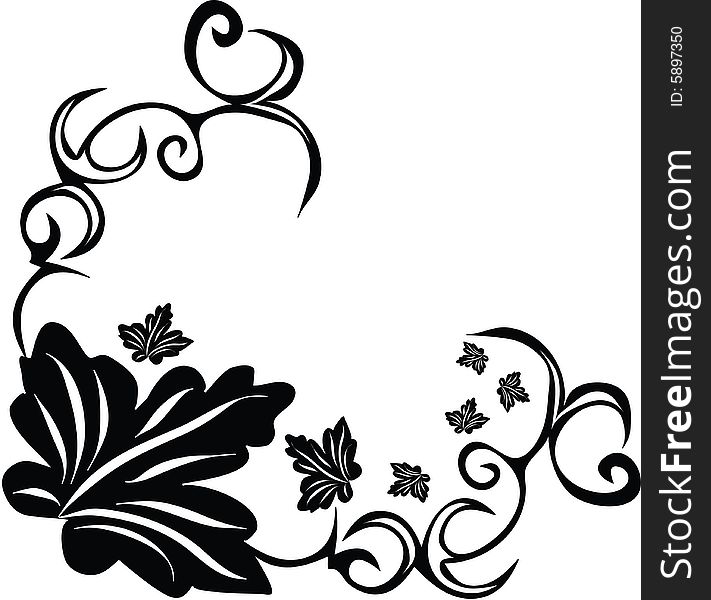 Black and white design ornament