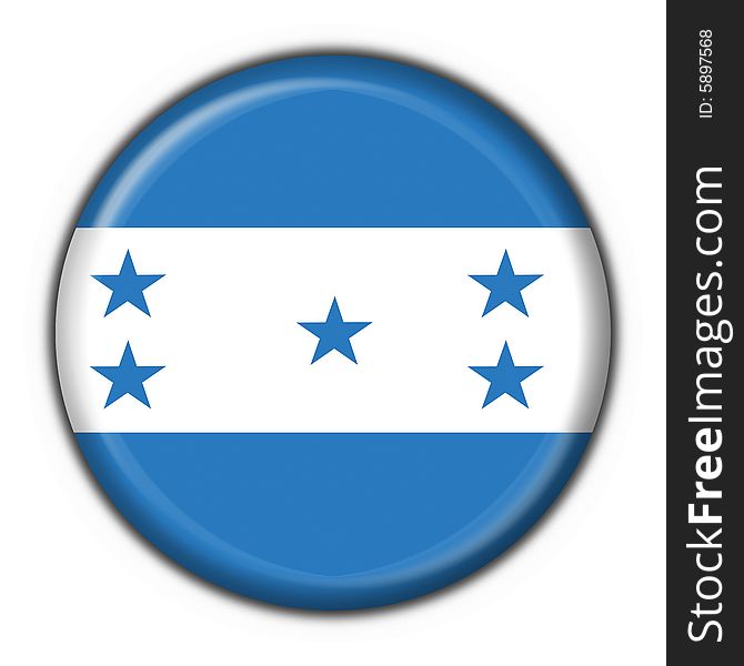 Honduras button flag round shape - 3d made