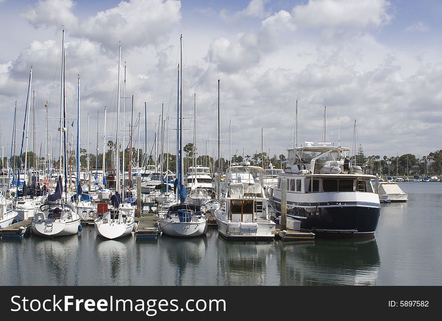 Boats docked on Coronado in San Diego. Boats docked on Coronado in San Diego