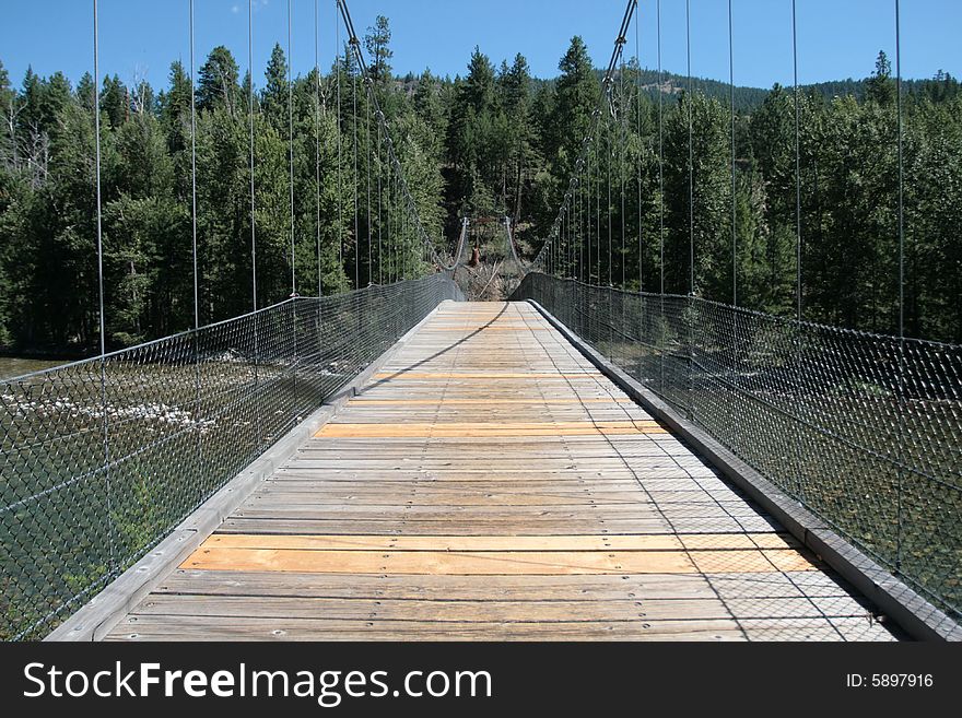 Lost River Bridge on the Methow River in the North Cascades of Washington state