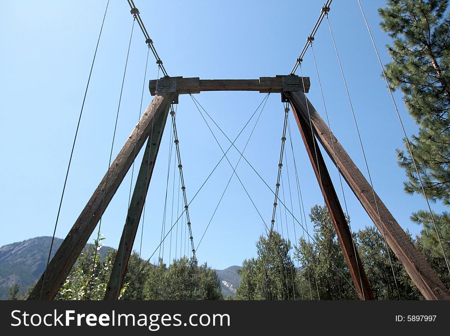 Lost River Bridge on the Methow River in the North Cascades of Washington state