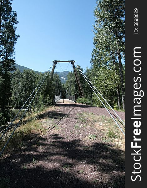 Lost River Bridge on the Methow River in the North Cascades of Washington state