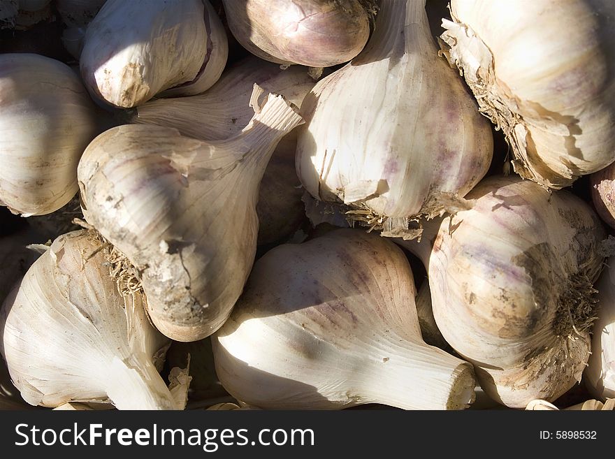 Photo of garlic cloves. Horizontally framed photo. Photo of garlic cloves. Horizontally framed photo.