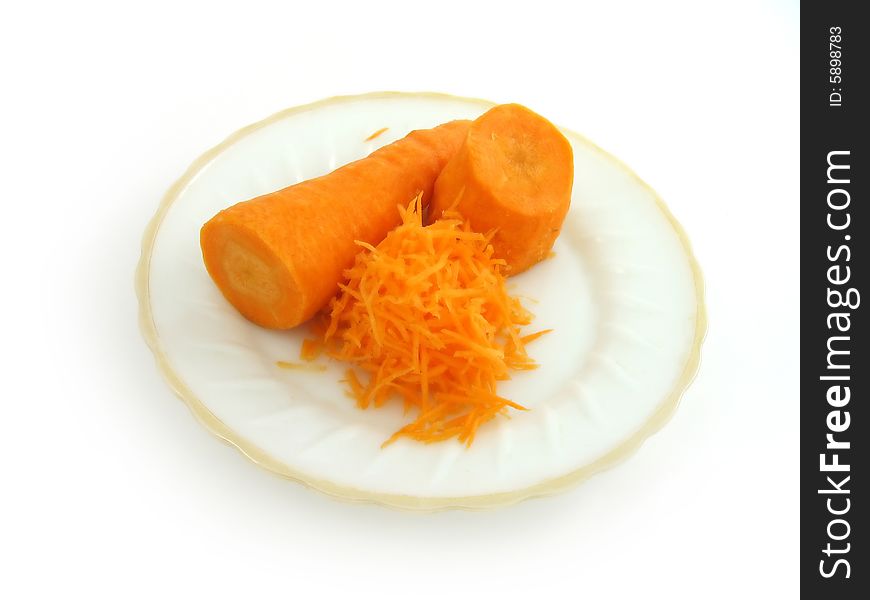 Carrot, isolated and white background