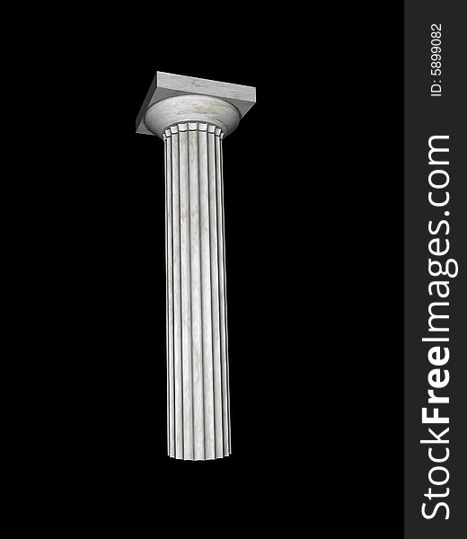 Illustration of an ancient greek marble column of a doric order temple. There are visible the shaft, the echinus, the abacus and the capital. Illustration of an ancient greek marble column of a doric order temple. There are visible the shaft, the echinus, the abacus and the capital