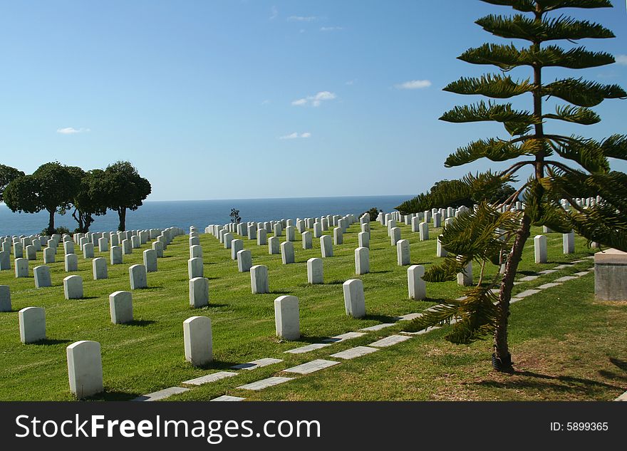 Looking toward the Pacific from Cabrillo National Cemetery. Looking toward the Pacific from Cabrillo National Cemetery