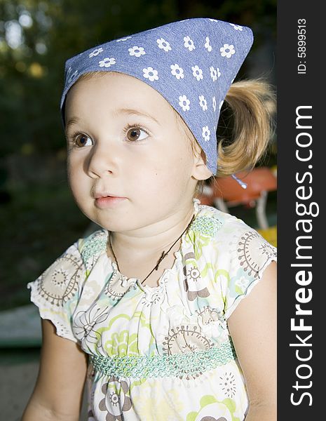 Portrait of little girl outdoor