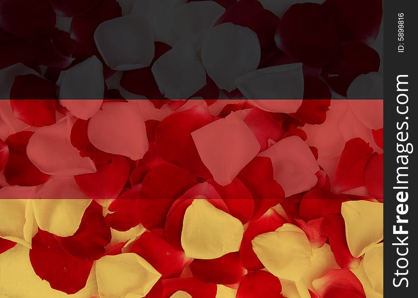 Germany Flag With Petal Texture