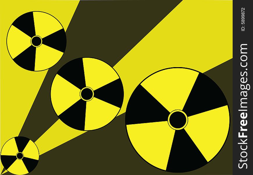 Background illustration concept using radioactive symbol. Background illustration concept using radioactive symbol