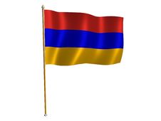 Armenian Silk Flag Royalty Free Stock Photos