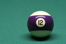 Pool Ball Number 12 Stock Image