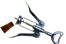 Corkscrew And Cork Stock Photography Corkscrew And Cork Stock Photography