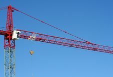 Red Crane Horizontal Stock Photo Red Crane Horizontal Stock Photo