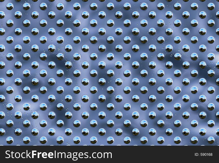 Metal round dots - blue sky texture