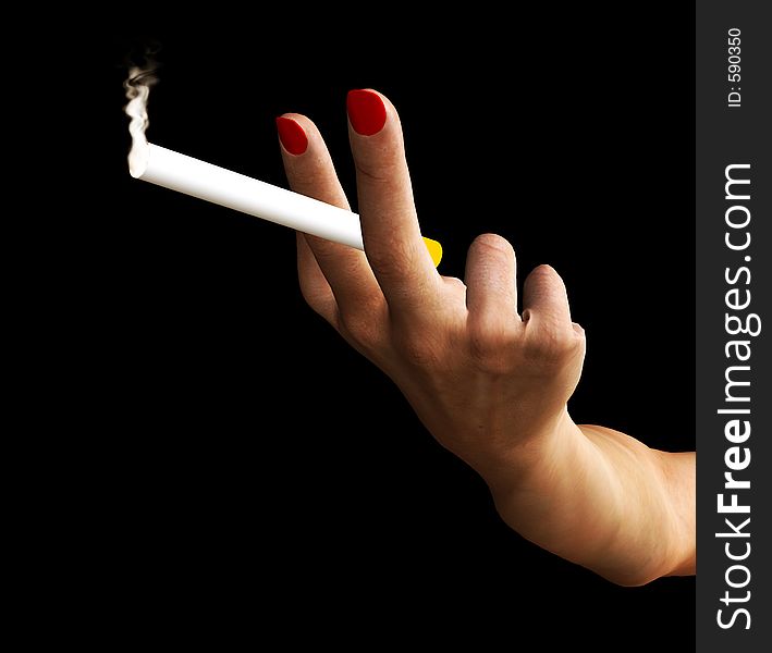 This is a hand holding a cigarette. This is a hand holding a cigarette.