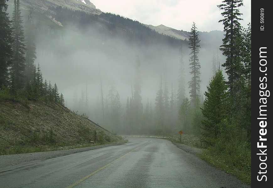 Mountain Fog (Road to Yoho National Park - Canada)