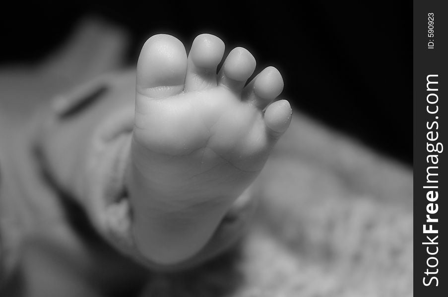 Infant's foot. Infant's foot