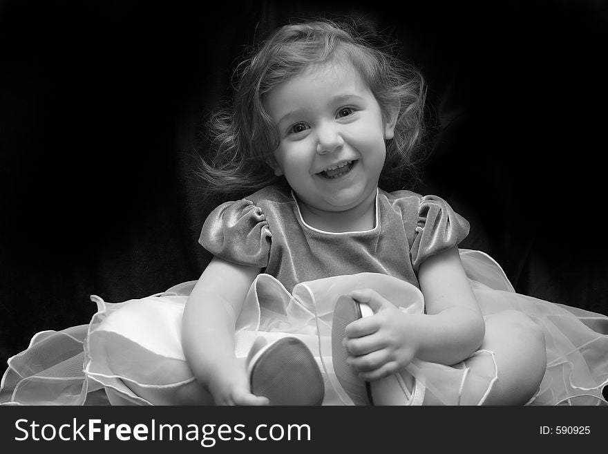 Young girl smiles while getting her portrait. Young girl smiles while getting her portrait