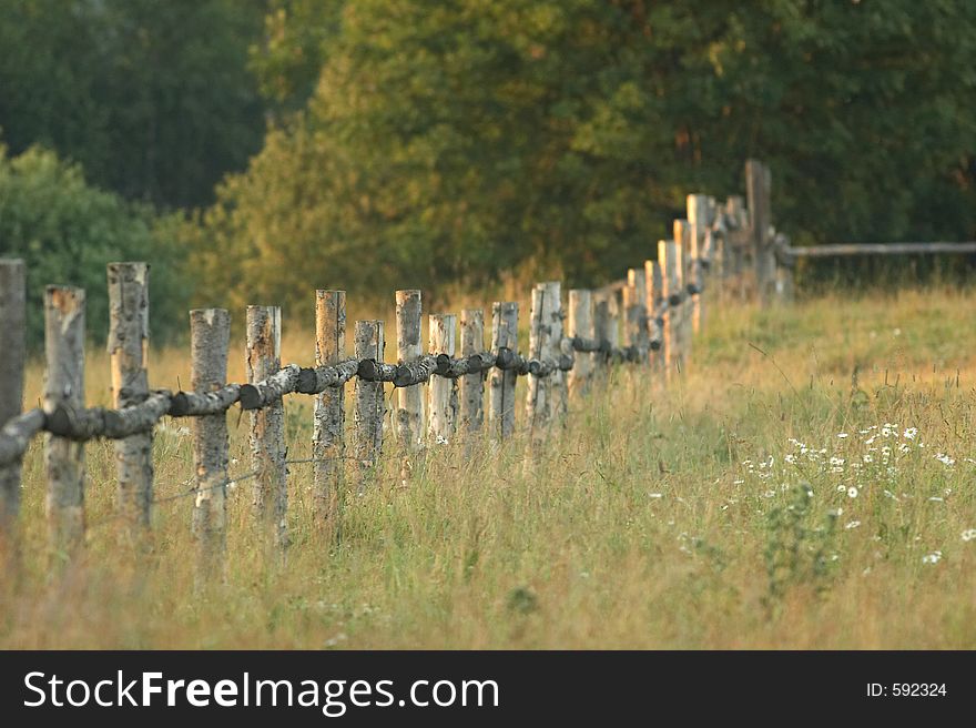 Countryside fence. Countryside fence