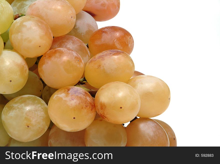 White grapes isolated