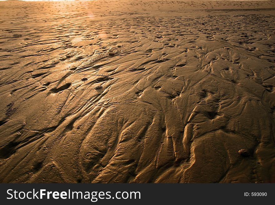 Watermarks on the sand. Watermarks on the sand