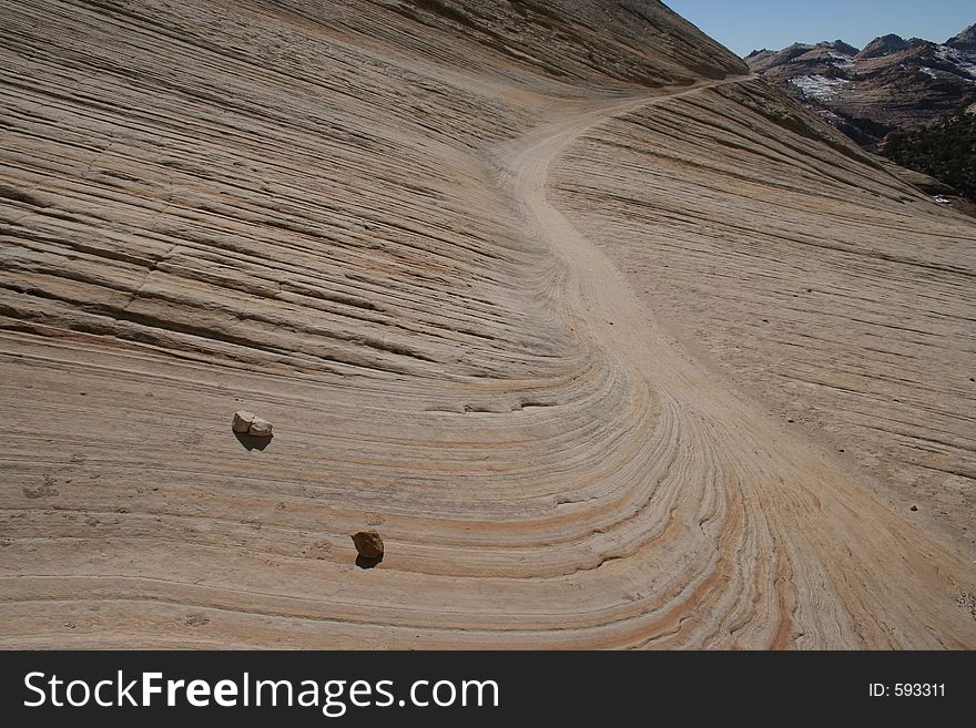 Natural Path on White Rock