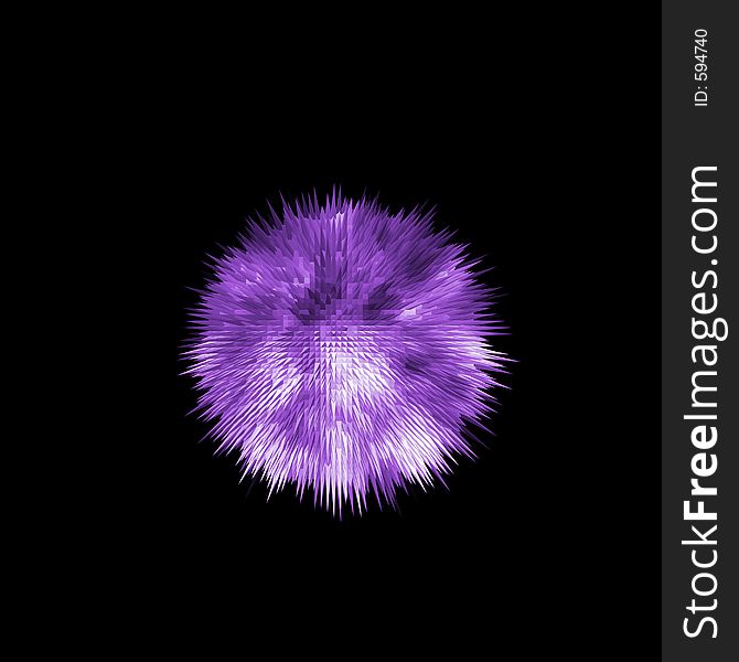 Purple spiky ball, made in Photoshop