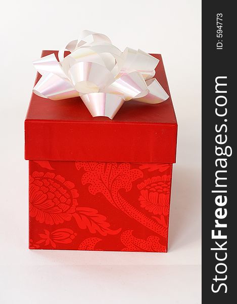 Red gift for you in a white background