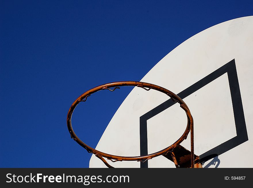 Basketball Hoop Under The Blue Sky
