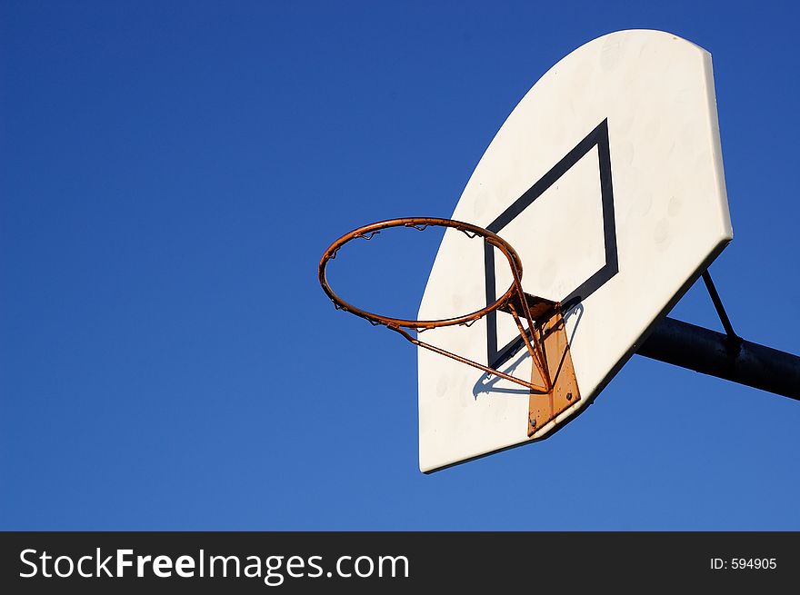 Basketball Hoop with the sky. Basketball Hoop with the sky