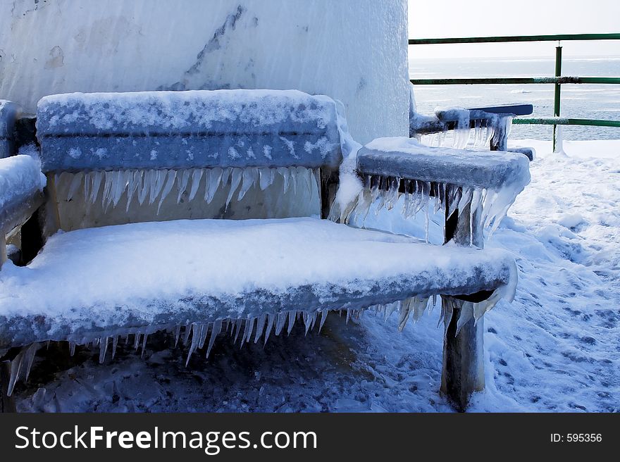 Bench in winter