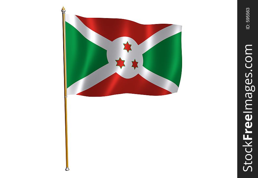 Burundi silk flag