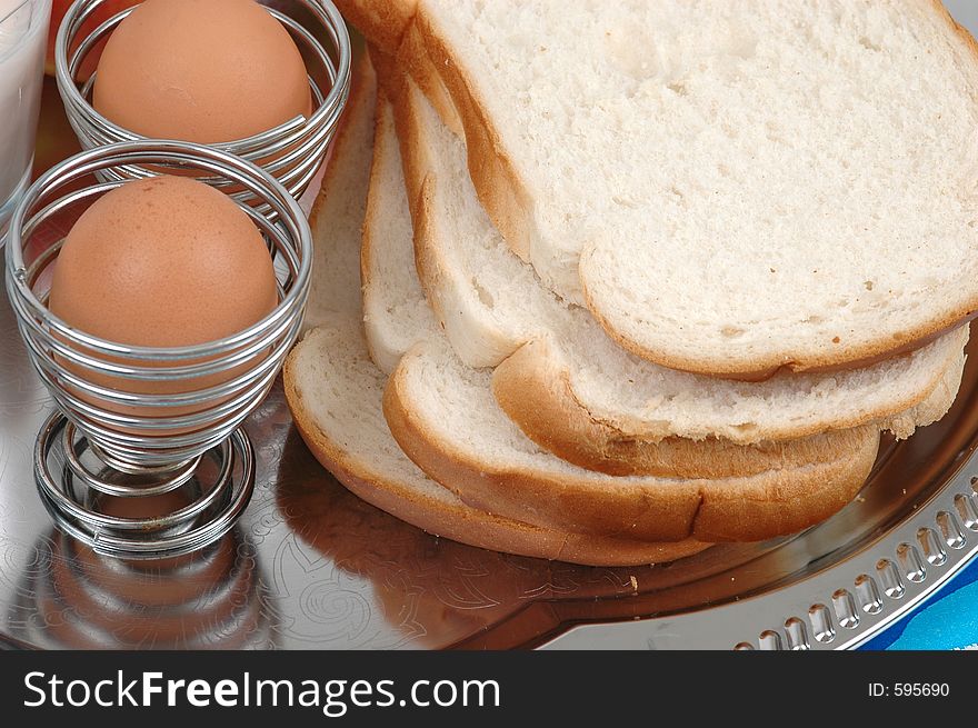 Eggs and bread. Eggs and bread