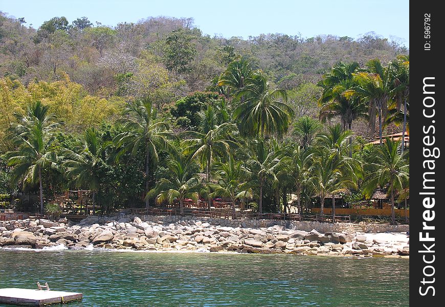 A view of the mexican coastline. A view of the mexican coastline