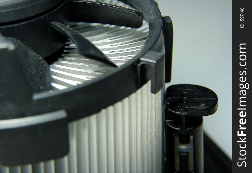 PC cooling fan close up macro
