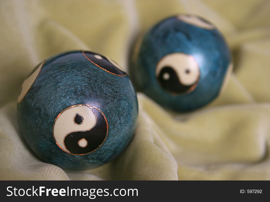 A pair of stress balls