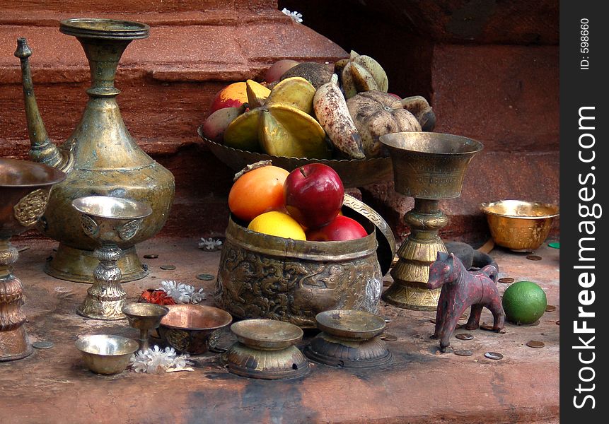 Offerings on ground