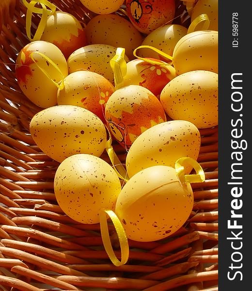 Yellow easter eggs