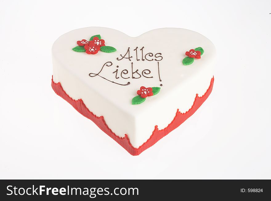 Heart shaped mothersday tart with clipping path included. Heart shaped mothersday tart with clipping path included
