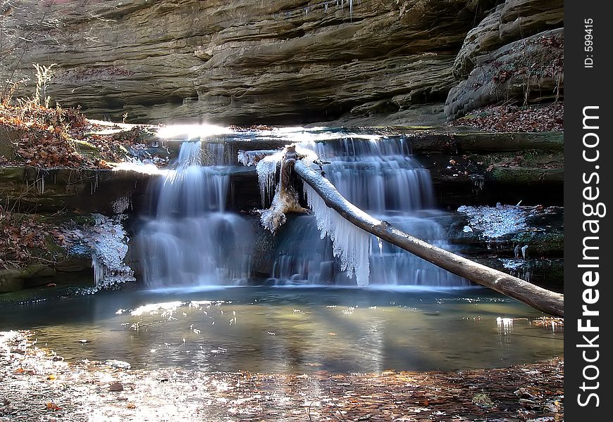 Winter waterfall. Winter waterfall