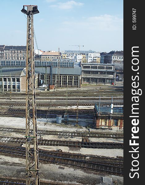 Detail of a freight depot . Detail of a freight depot .