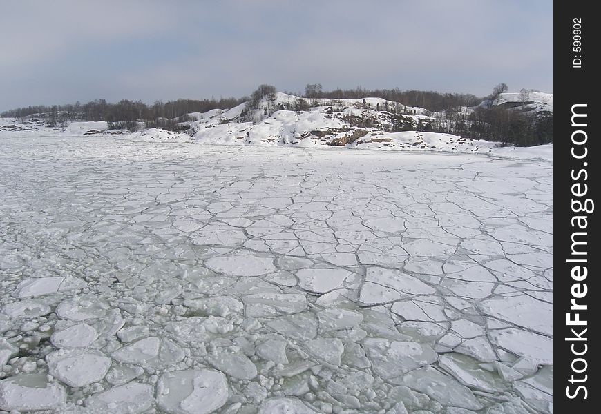 Frozen sea near Helsinki