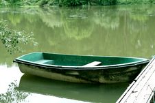 Abandoned Green Boat Royalty Free Stock Image Abandoned Green Boat Royalty Free Stock Image