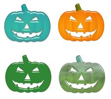 Aqua Halloween Pumpkins Stock Image Aqua Halloween Pumpkins Stock Image