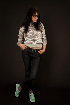 Attractive Girl In Casual Outfit Stock Photo Attractive Girl In Casual Outfit Stock Photo