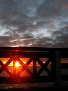 Sun Shining Through Fence Royalty Free Stock Image Sun Shining Through Fence Royalty Free Stock Image