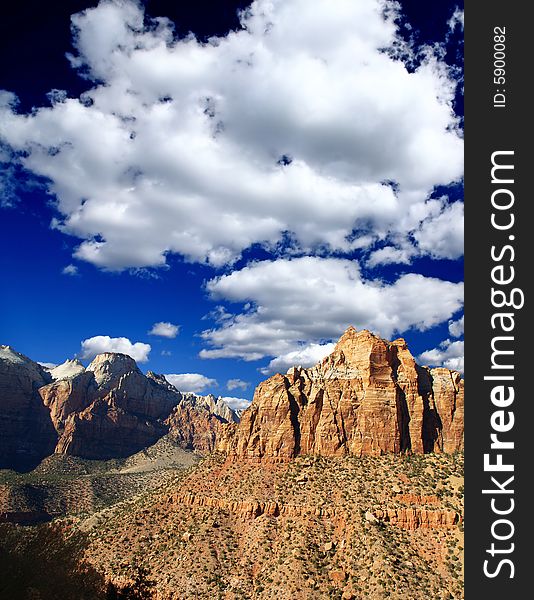 The Zion National Park in Utah USA